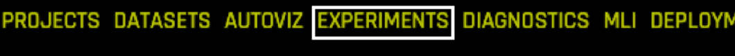 Show Experiments link